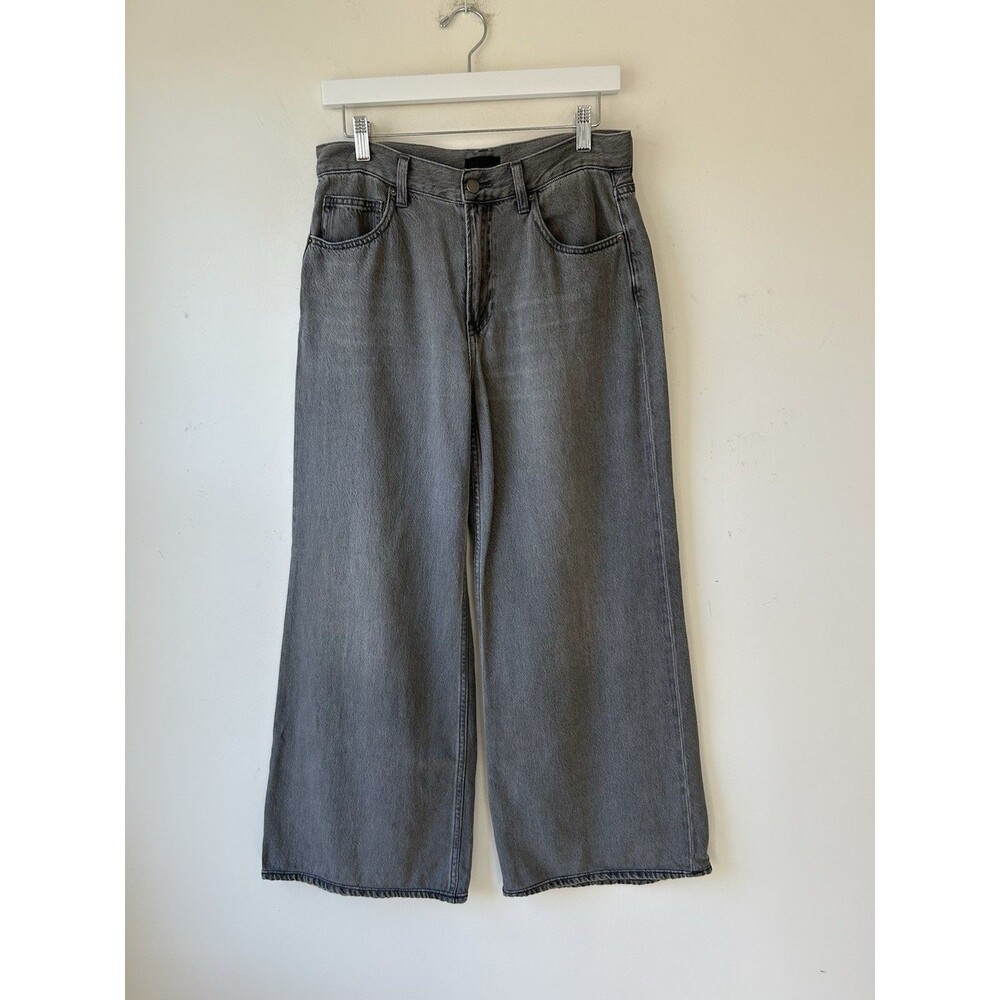 Uniqlo Mid Rise Wide Leg Drapey Jeans Size 27 Cotton Lyocell 90’s Y2K “Hemmed”